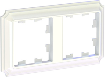 рамка 2-постовая Systeme Electric AtlasDesign Antique жемчуг - внешний вид
