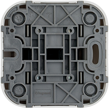 выключатель 2-клавишный Legrand 782202 Quteo белый - вид с тыльной стороны
