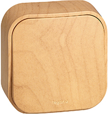 переключатель 1-клавишный Legrand 782264 Quteo дерево - внешний вид