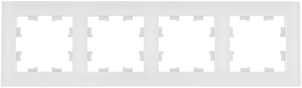 рамка 4-постовая Systeme Electric AtlasDesign Nature, натуральное стекло, белый - внешний вид