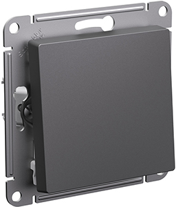 переключатель 1-клавишный Systeme Electric AtlasDesign, базальт - внешний вид