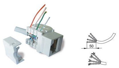 AtlasDesign грифель розетка RJ45 8(8) скрытая 1-ая  