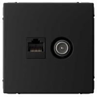 купить АртГэллери карбон розетка RJ45+TV скрытая 2-ая  в Пензе АртГэллери карбон розетка RJ45+TV скрытая 2-ая