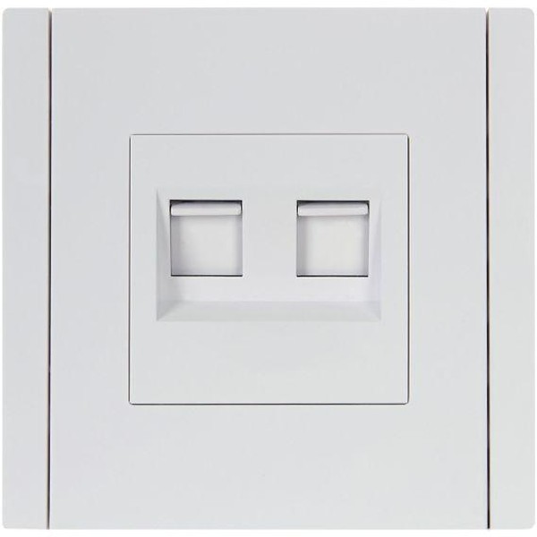 купить Фортепиано белый механизм RJ45 2x8(8) скрытая 2-ая кат.5е в Пензе Фортепиано белый механизм RJ45 2x8(8) скрытая 2-ая кат.5е