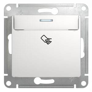 купить Глосса белый выключатель 1кл с подсветкой скрытая 10А IP20 карточный в Пензе Глосса белый выключатель 1кл с подсветкой скрытая 10А IP20 карточный