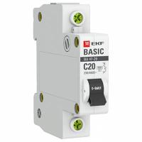 купить Автомат 1Р 20А C 4,5кА ВА47-29 EKF Basic  в Пензе Автомат 1Р 20А C 4,5кА ВА47-29 EKF Basic