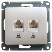 купить Глосса перламутр розетка RJ45 скрытая 2-ая   в Пензе Глосса перламутр розетка RJ45 скрытая 2-ая