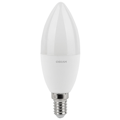 купить Лампа свеча свд Е14 10Вт 4000К 800лм B39 матовая Osram LED Value black в Пензе Лампа свеча свд Е14 10Вт 4000К 800лм B39 матовая Osram LED Value black