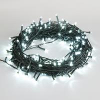 Гирлянда нить 10м белый 100свд с контроллером IP20 зеленый провод 8режимов