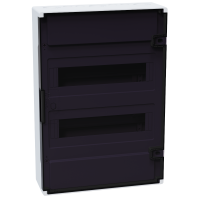 Бокс 24мод навесной белый черная прозрачная дверь IP40 ЩРН-П КЭАЗ