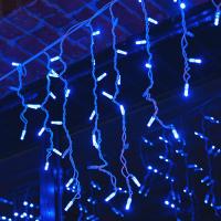 купить Гирлянда бахрома 3*0,7м синий 200свд IP67 белый провод эффект мерцания каучук в Пензе Гирлянда бахрома 3*0,7м синий 200свд IP67 белый провод эффект мерцания каучук
