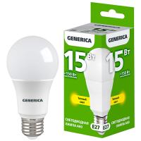 купить Лампа светодиодная 220В Е27 15Вт 3000К 1500лм стандарт A60 матовая GENERICA (IEK)  в Пензе Лампа светодиодная 220В Е27 15Вт 3000К 1500лм стандарт A60 матовая GENERICA (IEK)