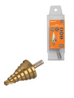 купить Сверло по металлу ступенчатое 10,0-45,0мм шаг 4мм HSS TDM в Пензе Сверло по металлу ступенчатое 10,0-45,0мм шаг 4мм HSS TDM