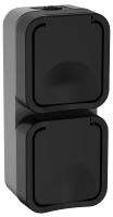 купить TORS Розетка 2-ая с з/к кр. верт. 16А IP55 TS132 графит IEK в Пензе TORS Розетка 2-ая с з/к кр. верт. 16А IP55 TS132 графит IEK