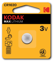 купить Батарейка дисковая CR1620 BL1 Kodak  в Пензе Батарейка дисковая CR1620 BL1 Kodak