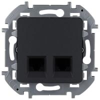 купить Инспириа антрацит розетка RJ45 8(8) скрытая 2-ая cat5e в Пензе Инспириа антрацит розетка RJ45 8(8) скрытая 2-ая cat5e