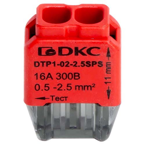 купить Клемма 2*2,5мм2 компактная красный DKC 12шт в Пензе Клемма 2*2,5мм2 компактная красный DKC 12шт