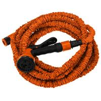 купить Шланг растягивающийся 7-20м в комплекте с аксессуарами ЧЕТЫРЕ СЕЗОНА оранжевый в Пензе Шланг растягивающийся 7-20м в комплекте с аксессуарами ЧЕТЫРЕ СЕЗОНА оранжевый