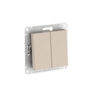 Атлас песочный выключатель 2кл скрытая 16А IP20 быстрозажим.клем.  