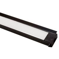 купить Профиль с экраном встраиваемый 22*6*2000мм ViaSvet черный крепеж+заглушки в Пензе Профиль с экраном встраиваемый 22*6*2000мм ViaSvet черный крепеж+заглушки