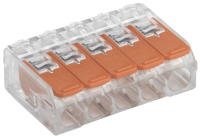 купить Клемма 5*4,0мм2 с рычажком компактная прозрачный IEK 2шт в Пензе Клемма 5*4,0мм2 с рычажком компактная прозрачный IEK 2шт