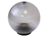 Светильник НТУ шар 100Вт E27 призма прозрачный d-300мм, посад.d-60мм IP44  SVET