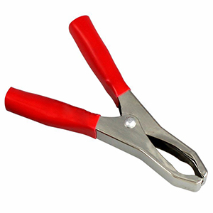 купить Зажим-крокодил 50А красный+черный пвх комплект 2шт в Пензе Зажим-крокодил 50А красный+черный пвх комплект 2шт