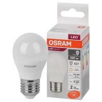 Лампа светодиодная Е27 7Вт 3000К 560лм шар G45 матовая  Osram LED Value