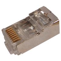купить Разъем Jack компьютерный RJ45 8(8) Cat5e прозрачный экран 7шт в Пензе Разъем Jack компьютерный RJ45 8(8) Cat5e прозрачный экран 7шт