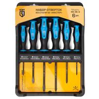 купить Набор отверток 6шт (SL 3, 5, 6, PH 0, 1, 2) НО-06-S КВТ в Пензе Набор отверток 6шт (SL 3, 5, 6, PH 0, 1, 2) НО-06-S КВТ