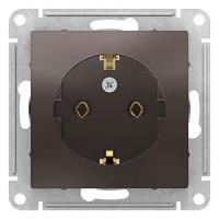 AtlasDesign мокко розетка скрытая 1-мест заземление IP20 