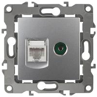 купить ЭРА12 алюминий механизм RJ45+TV скрытая 1-ая   в Пензе ЭРА12 алюминий механизм RJ45+TV скрытая 1-ая