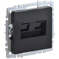 купить Брайт черный розетка RJ11+RJ45 скрытая 2-ая  в Пензе Брайт черный розетка RJ11+RJ45 скрытая 2-ая