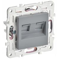 купить Сканди серый механизм RJ45 2x8(8) скрытая 2-ая Cat5e в Пензе Сканди серый механизм RJ45 2x8(8) скрытая 2-ая Cat5e