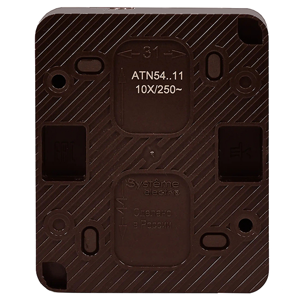 AtlasDesign Profi54 коричневый выключатель 1кл открытая 10А IP54  