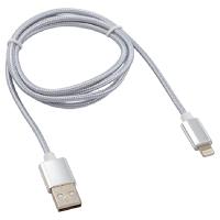 купить Кабель USB Lightning для Apple 1м серебристый 2,4А Rexant в Пензе Кабель USB Lightning для Apple 1м серебристый 2,4А Rexant
