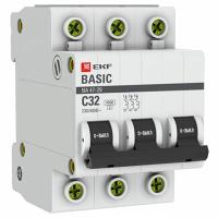 купить Автомат 3Р 32А C 4,5кА ВА47-29 EKF Basic в Пензе Автомат 3Р 32А C 4,5кА ВА47-29 EKF Basic