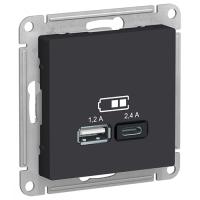 купить Атлас карбон розетка USB скрытая 2-ая  в Пензе Атлас карбон розетка USB скрытая 2-ая