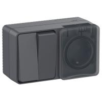 AtlasDesign Profi54 антрацит блок Р+В2кл открытая горизонтально IP54 