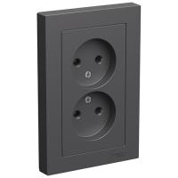 AtlasDesign базальт розетка скрытая 2-мест IP20 в сборе