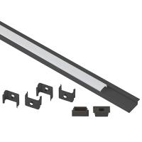 купить Комплект с врезным анодированным профилем ЭРА 2206B 22х6мм, 2м, черный САВ251 в Пензе Комплект с врезным анодированным профилем ЭРА 2206B 22х6мм, 2м, черный САВ251