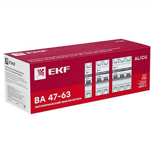 купить Автомат 1Р 4А C 4,5кА ВА47-63 EKF  в Пензе Автомат 1Р 4А C 4,5кА ВА47-63 EKF