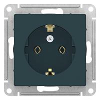 AtlasDesign изумруд розетка скрытая 1-мест заземление IP20 