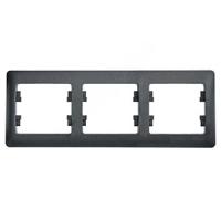 купить Глосса антрацит рамка 3-ая горизонтально  в Пензе Глосса антрацит рамка 3-ая горизонтально