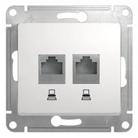 купить Глосса белый розетка RJ45 скрытая 2-ая   в Пензе Глосса белый розетка RJ45 скрытая 2-ая