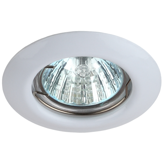 Светильник точечный GU5.3 круг белый встраиваемый сфера