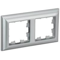 купить Брайт алюминий рамка 2-ая универсально  в Пензе Брайт алюминий рамка 2-ая универсально