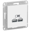 купить Атлас лотос розетка USB A+A скрытая 2-ая  в Пензе Атлас лотос розетка USB A+A скрытая 2-ая