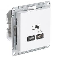 купить Атлас белый розетка USB скрытая 1-ая тип-C 65Вт в Пензе Атлас белый розетка USB скрытая 1-ая тип-C 65Вт