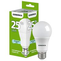 купить Лампа светодиодная 220В Е27 25Вт 6500К 2500лм стандарт A65 матовая GENERICA (IEK)  в Пензе Лампа светодиодная 220В Е27 25Вт 6500К 2500лм стандарт A65 матовая GENERICA (IEK)